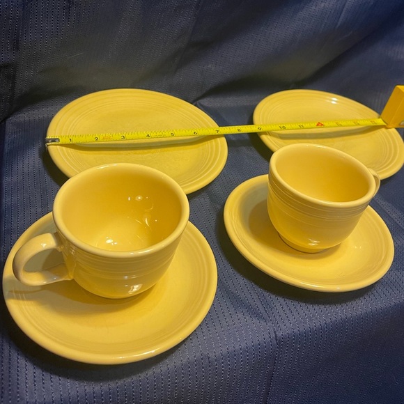 Fiestaware Dessert Set for Two in Sunflower light yellow Six Pieces KKB - Picture 9 of 11
